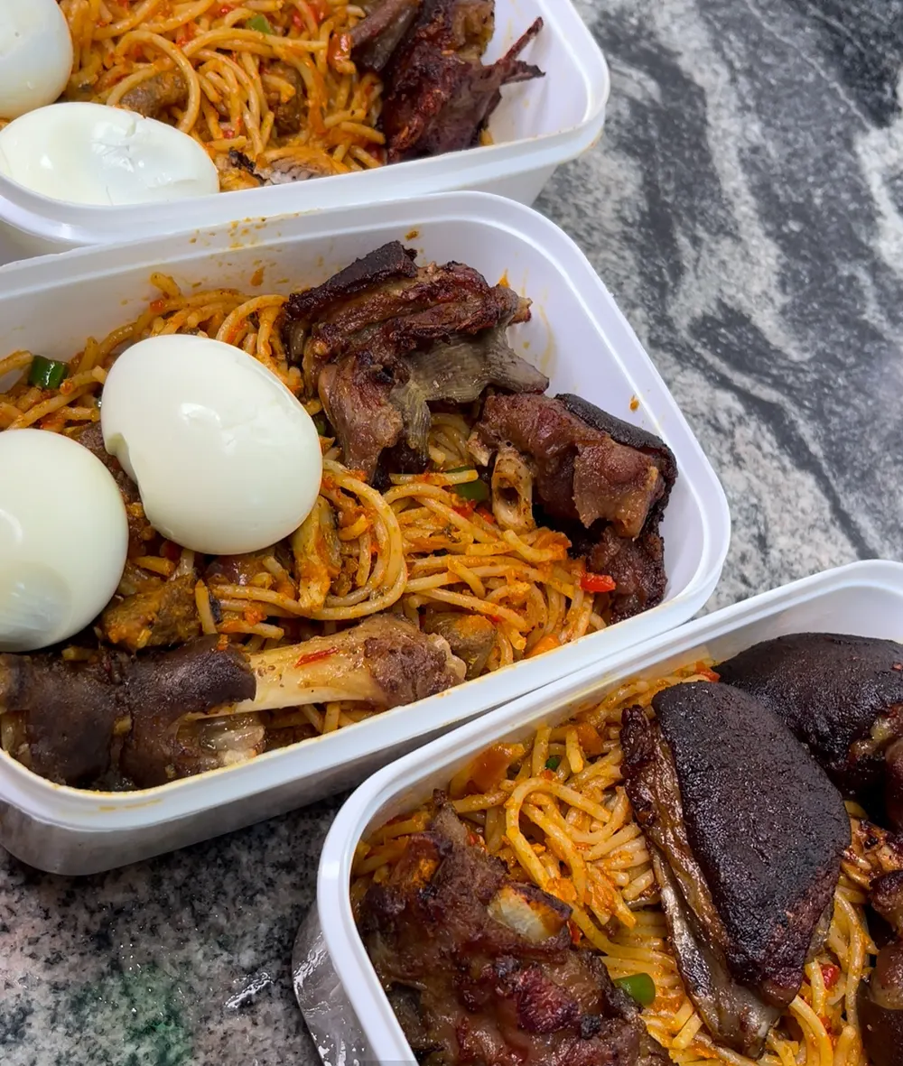 Nigerian Spaghetti from Booboo's Kitchen, Nigerian food in Cape Town